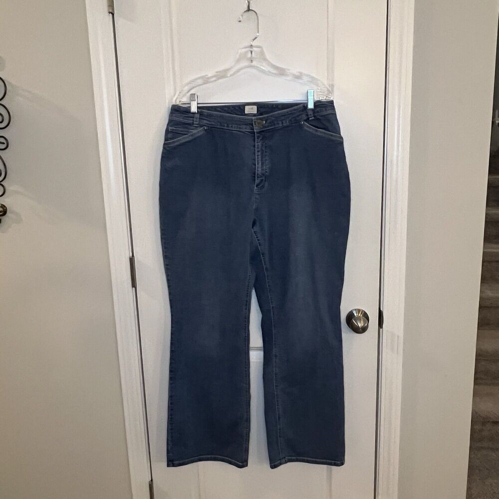 J. Jill Women’s Jeans Pants Sz 16 Boot Cut Wide Leg Vintage Y2K